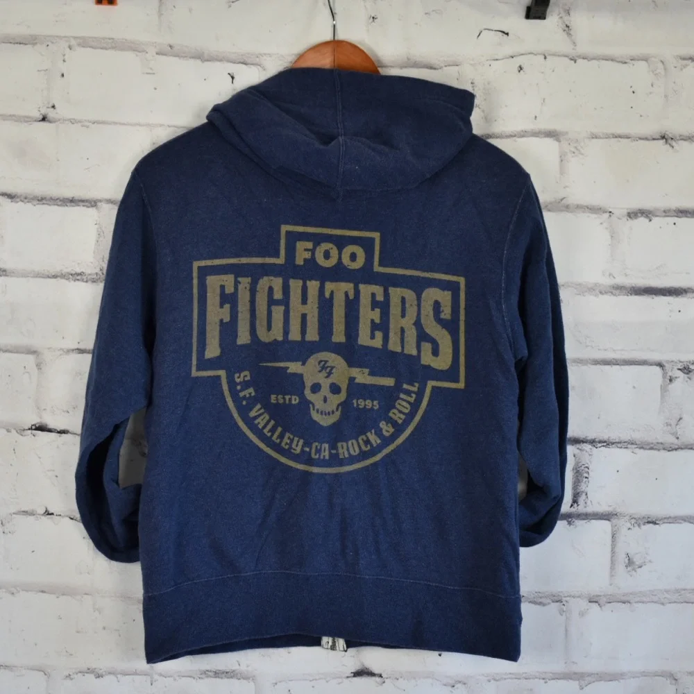 Unisex Foo Fighters Rock Band Zip Up Hoodie Jacket Concert Merch - Picture 3 of 4